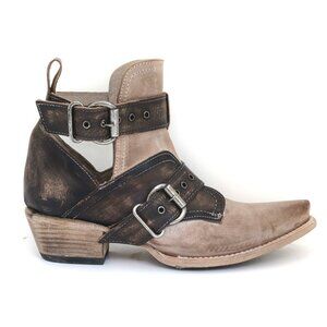 Freebird Mayhem Leather Ankle Boots Taupe size 10 runs big